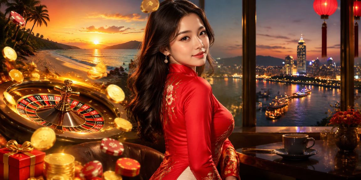 Người chơi roulette online tại Sài Gòn trong trang phục áo dài truyền thống
